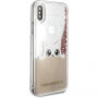Karl Lagerfeld Peek a Boo Glitter puzdro pre iPhone X – zlatá