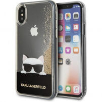 Karl Lagerfeld Choupette Sunglass puzdro pre iPhone X – zlatá