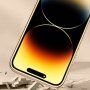 Kožený kryt s pokoveným rámčekom pre iPhone 13 Pro - fialový