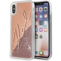 Karl Lagerfeld Signature puzdro pre iPhone X – ružová