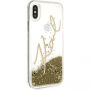 Karl Lagerfeld Karl Signature Liquid Glitter puzdro pre iPhone X – zlatá