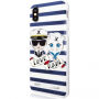 Karl Lagerfeld Sailor Stripes puzdro iPhone X – čierna