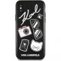 Karl Lagerfeld Pins puzdro pre iPhone X – čierna