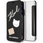 Karl Lagerfeld Pins Book puzdro iPhone X – čierna
