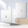 Matný transparentný kryt s vyklápacím stojančekom pre MacBook Air 13" (A1932 / A2179 / A2337) - biely