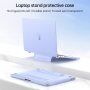 Matný transparentný kryt s vyklápacím stojančekom pre MacBook Air 13" (A1932 / A2179 / A2337) - biely