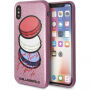 Karl Lagerfeld Paris Glitter puzdro pre iPhone X – ružová