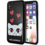 Karl Lagerfeld Original faceplate puzdro pre iPhone X – čierna