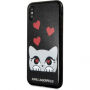 Karl Lagerfeld Original faceplate puzdro pre iPhone X – čierna