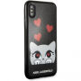 Karl Lagerfeld Original faceplate puzdro pre iPhone X – čierna