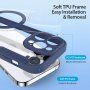 DUX DUCIS Skin X flipové puzdro s MagSafe pre iPhone 13 Pro - tmavomodré