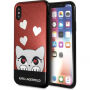 Karl Lagerfeld Original faceplate puzdro pre iPhone X – červená