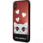 Karl Lagerfeld Original faceplate puzdro pre iPhone X – červená