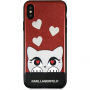 Karl Lagerfeld Original faceplate puzdro pre iPhone X – červená