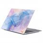 ENKAY matný kryt pre MacBook Air 13" (A2681 / A3113) - modro-fialový mramor