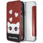Karl Lagerfeld Valentines Choupette Book puzdro pre iPhone X – červená