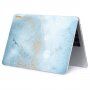 ENKAY matný kryt pre MacBook Air 13" (A2681 / A3113) - svetlomodrý mramor