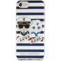 Karl Lagerfeld Sailor Stripes puzdro pre iPhone SE (2020/2022) / 8 / 7 – čierna