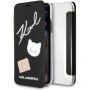 Karl Lagerfeld Pins Book puzdro pre iPhone SE (2020/2022) / 8 / 7 – čierna