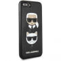 Karl Lagerfeld Karl and Choupette puzdro pre iPhone 7 Plus/8 Plus – čierna