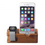 Drevený stojan 2v1 pre iPhone / Apple Watch - bambusové drevo