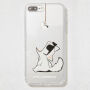 Karl Lagerfeld Choupette Fun-Cord puzdro pre iPhone 7 Plus/8 Plus – číre