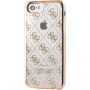 Guess mäkké puzdro pre iPhone SE (2016)/5S – zlaté