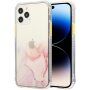 Mramorovaný kryt odolný proti poškrabaniu pre iPhone 14 Pro Max - ružový