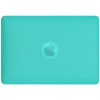 Matný transparentný kryt s vyklápacím stojančekom pre MacBook Air 13" (A1932 / A2179 / A2337) - tyrkysový