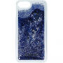 Guess Liquid Glitter kryt pre iPhone SE (2020/2022) / 8 / 7 – strieborná/modrá