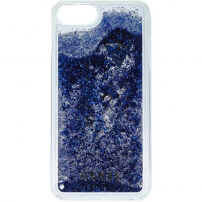 Guess Liquid Glitter kryt pre iPhone SE (2020/2022) / 8 / 7 – strieborná/modrá