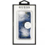 Guess Liquid Glitter kryt pre iPhone SE (2020/2022) / 8 / 7 – strieborná/modrá