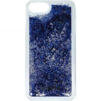 Guess Liquid Glitter kryt pre iPhone 6 Plus/6S Plus/7 Plus/8 Plus – oceľovomodrá