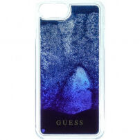 Guess Liquid Glitter kryt pre iPhone SE (2020/2022) / 8 / 7 – tmavomodrá