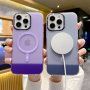 Priesvitný kryt s MagSafe pre iPhone 12 / 12 Pro - sivý