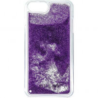 Guess Liquid Glitter kryt pre iPhone 6 Plus/6S Plus/7 Plus/8 Plus – fialová
