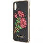 Guess Flower Desire kryt pre iPhone X – čierna