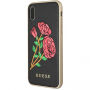 Guess Flower Desire kryt pre iPhone X – čierna
