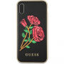 Guess Flower Desire kryt pre iPhone X – čierna