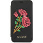 Guess Flower Desire Book puzdro pre iPhone X – čierna