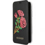 Guess Flower Desire Book puzdro pre iPhone X – čierna
