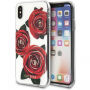 Guess Original Flower kryt pre iPhone X – zlatá