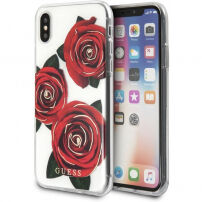 Guess Original Flower kryt pre iPhone X – zlatá