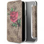 Guess 4G Flower Desire Book puzdro pre iPhone X – hnedá