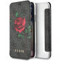 Guess 4G Flower Desire Book puzdro pre iPhone X – sivá