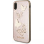 Guess Studs and Sparkle kryt pre iPhone X – zlatoružová