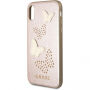 Guess Studs and Sparkle kryt pre iPhone X – zlatoružová