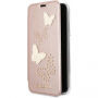Guess Studs and Sparkle Book puzdro pre iPhone X – zlatoružová