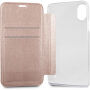 Guess Irideskent Book puzdro iPhone pre X – zlatoružová