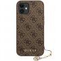 Guess Charms Hard Case kryt pre iPhone XR / 11 – hnedá
